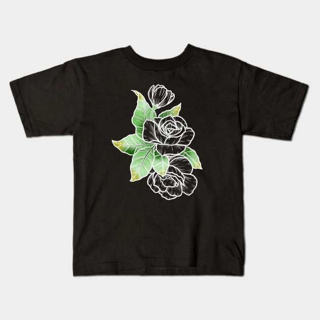 Roses Kids T-Shirt by GnauArt